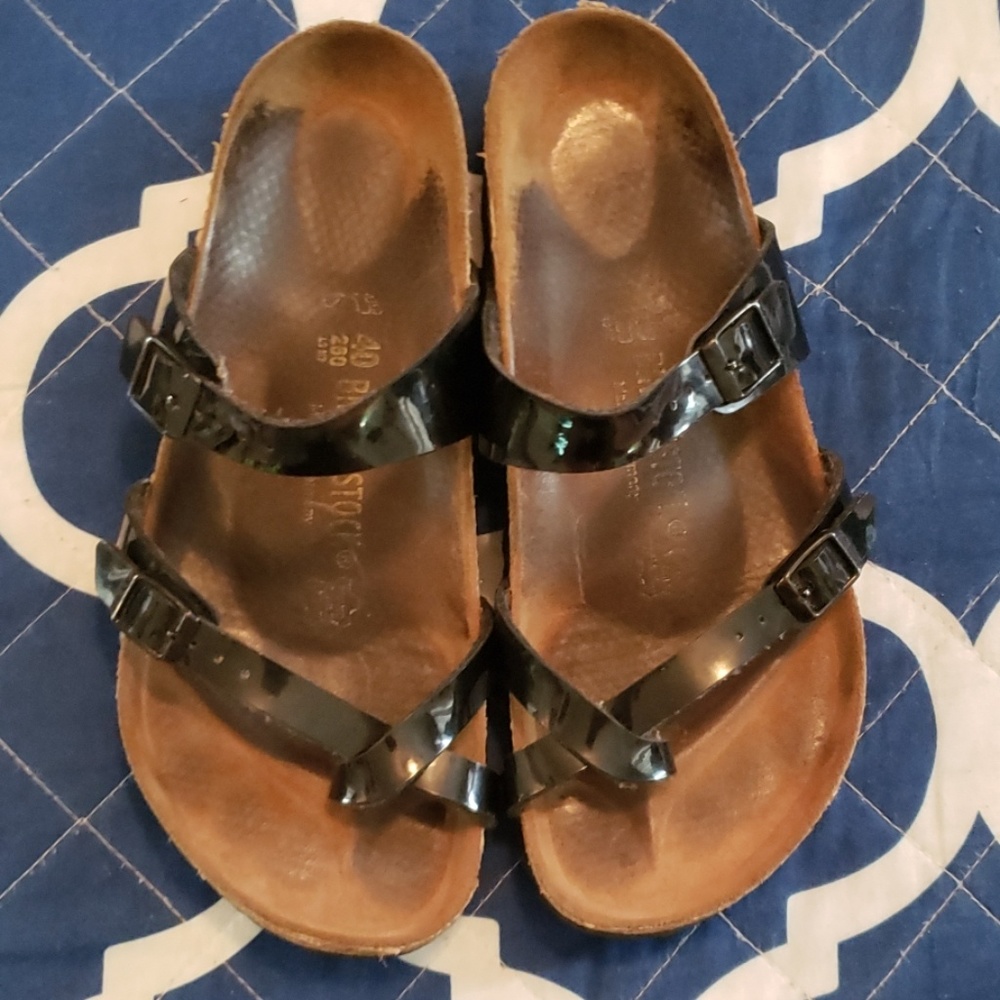 Birkenstock Mayari Black Patent Birko-flor